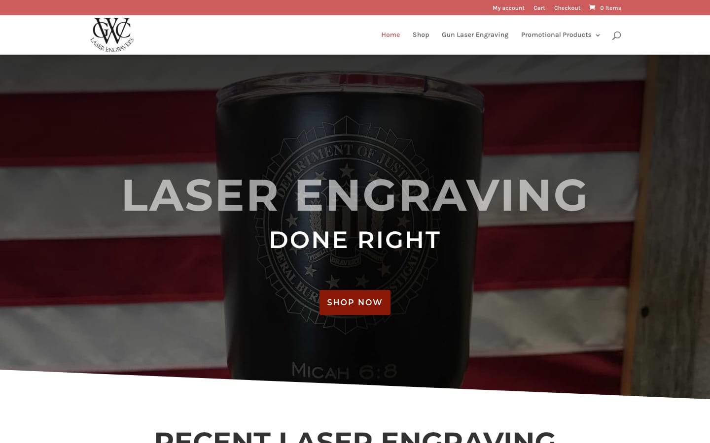 TWGC Laser Engravers website homepage